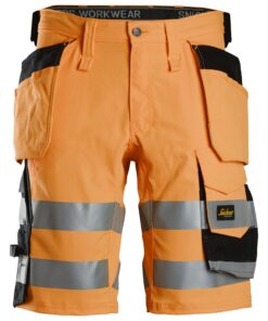 Snickers Stretch Korte Broek met holsterzakken, High-Vis klasse 1 6135