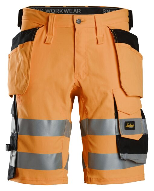 Snickers Stretch Korte Broek met holsterzakken, High-Vis klasse 1 6135
