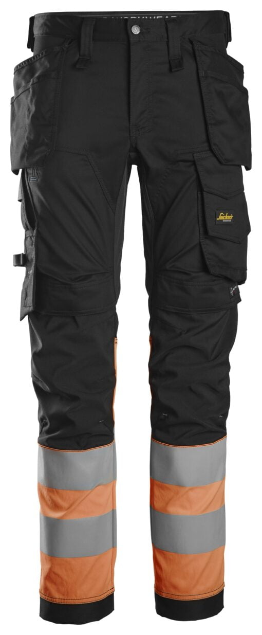 Snickers High-Vis, Class 1 Stretch Trousers Holster Pockets 6234