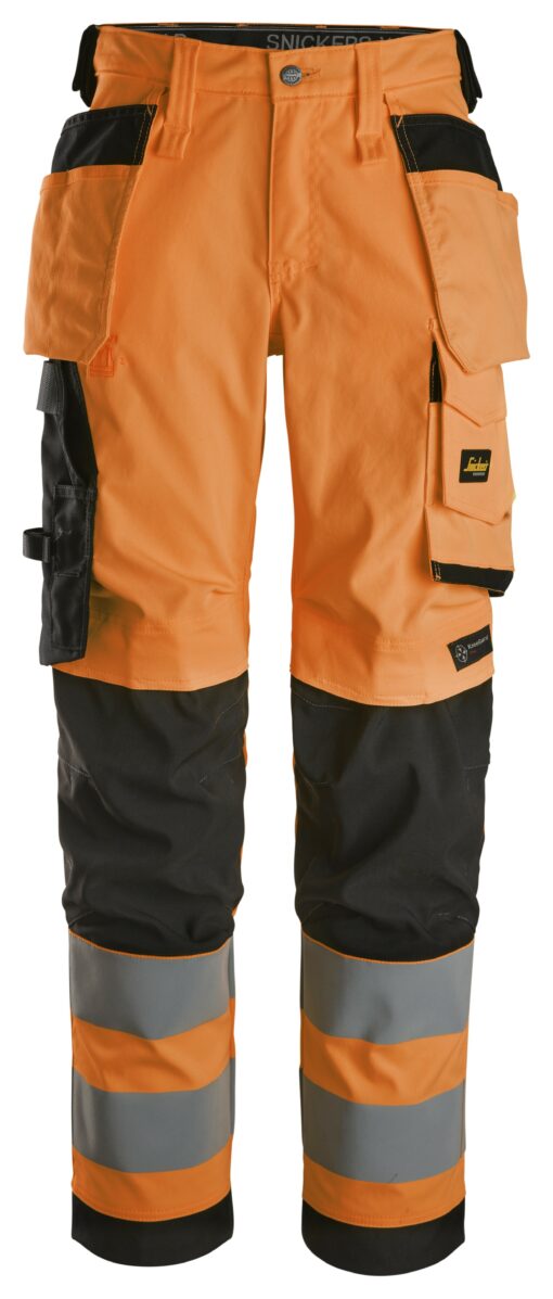 Snickers High-Vis, Klasse 2, Dames Stretchbroek met Holsterzakken 6743