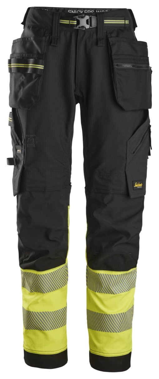 Snickers High-Vis, Klasse 1 Stretch Werkbroek met Holsterzakken 6934